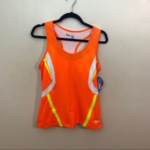 NWT FILA Running Tank Top Orange Size L